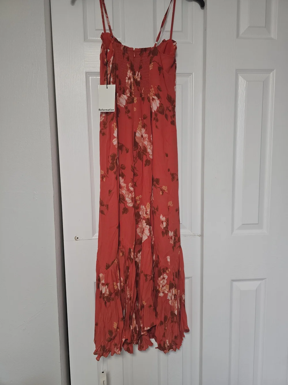 NWT Reformation Aiko Floral Pleated Hem Bustier Slipdress Size 6 - Picture 3 of 11